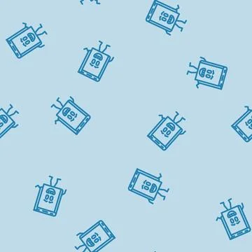 Cute book character line vector seamless pattern Stock Illustration