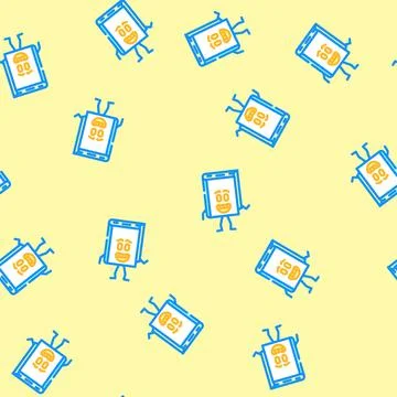 Cute book character vector seamless pattern Stock Illustration