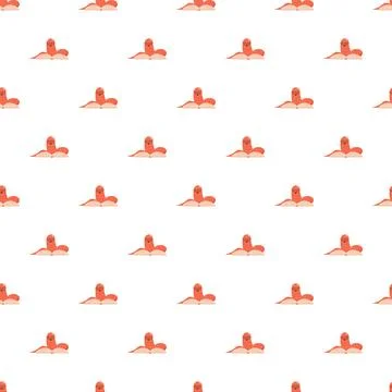 Cute bookworm character reading book seamless pattern Illustrazione stock