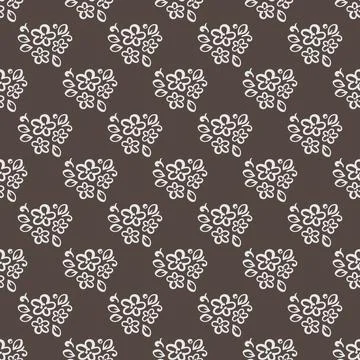 CUTE BOUQUET Flower Seamless Pattern Vector Illustration Stock Illustration