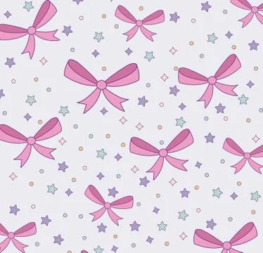 Cute bow ties pattern design Stock Illustration