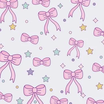 Cute bow ties pattern design Stock Illustration