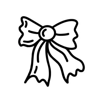 Cute bow on a white background.Vector illustration Stock Illustration