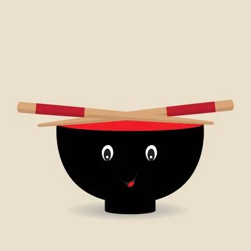 Cute bowl geometric shapes Stock Illustration