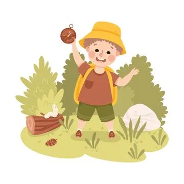 trekkers clipart of children