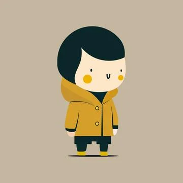 Cute boy cartoon character vector icon illustration icon concept isolated p.. Illustrazione stock