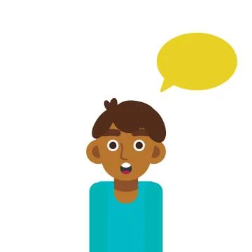 Cute boy clever thought. Stock Illustration