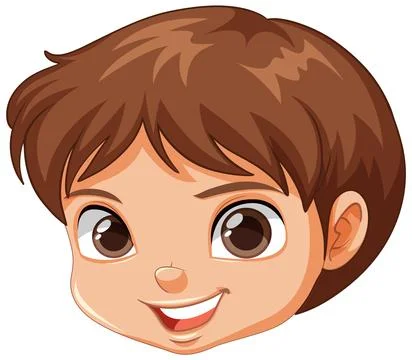 Cute boy face smiling Stock-Illustration