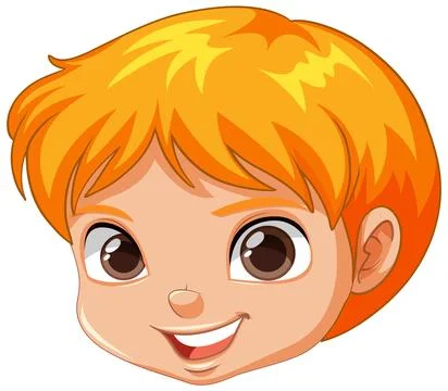 Cute boy face smiling Stock-Illustration