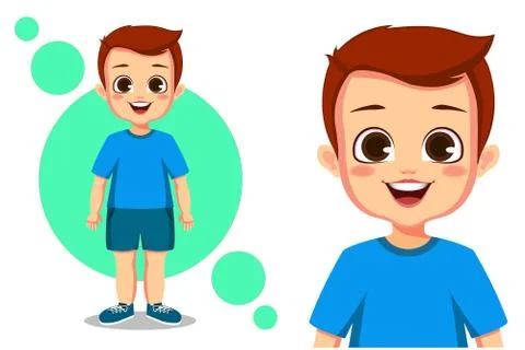 Cute boy kid vector illustration Stock Illustration