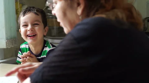 Cute boy laughing Stock Footage 46182121