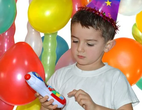 Cute boy play Foto stock