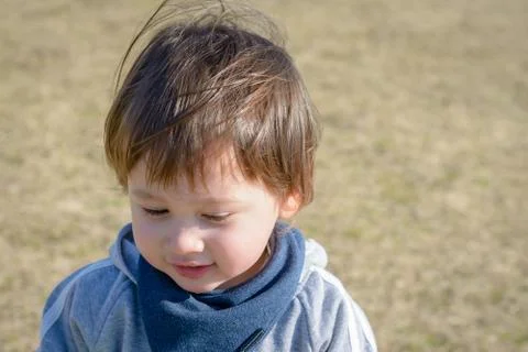 Cute Boy in Playground Stock Photos