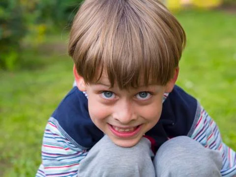 Cute boy portrait Stock Photos