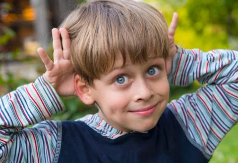 Cute boy portrait Stock Photos