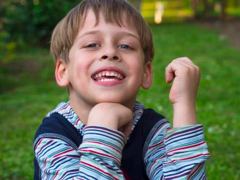 Cute boy portrait Stock Photos