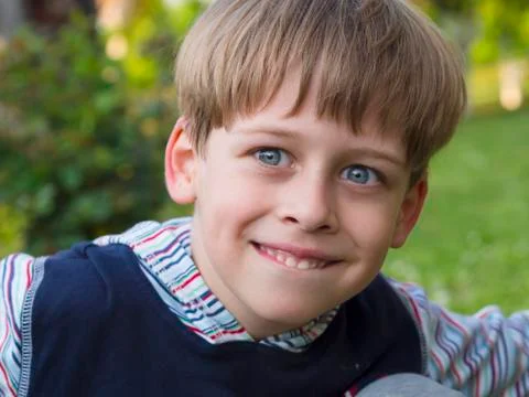 Cute boy portrait Stock Photos
