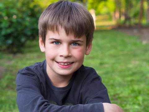 Cute boy portrait Stock Photos