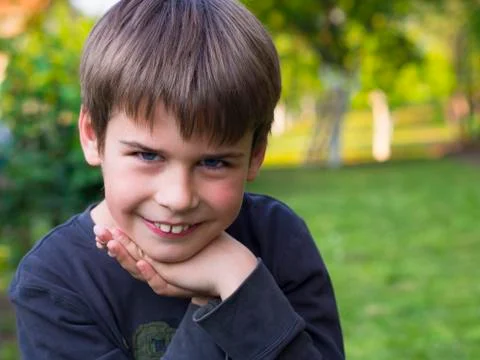 Cute boy portrait Stock Photos