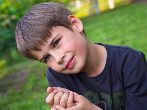 Cute boy portrait Stock Photos