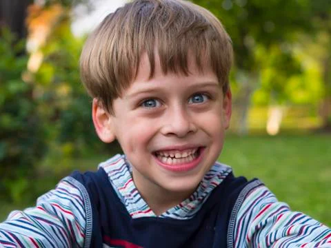 Cute boy portrait Stock Photos