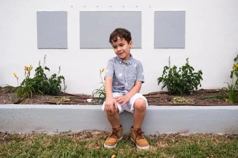Cute boy portrait Stock Photos