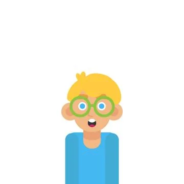 Cute bright boy. Funny vector isolated illustration Stock-Illustration
