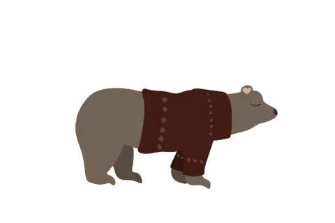 Cute brown bear. Stock Illustration
