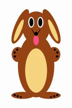 Cute brown dog Stock Illustration