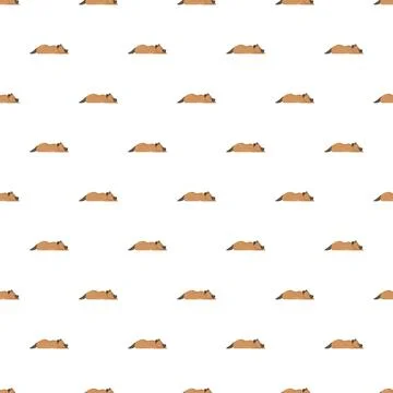 Cute brown dog sleeping pattern illustration Stock Illustration