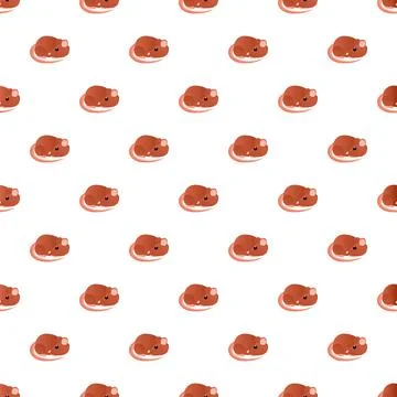 Cute brown mice seamless repeating pattern background Stockillustratie