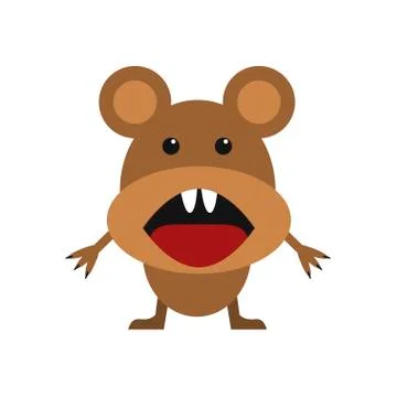 Cute brown mouse Stock Illustration