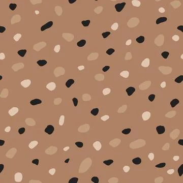 Cute brown seamless pattern. Vector abstract boho texture Stock Illustration
