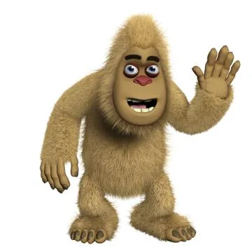 Cute brown yeti 스톡 일러스트