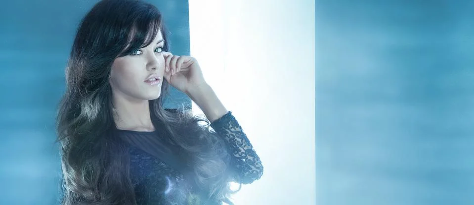 Cute brunette lady posing. Stock Photos