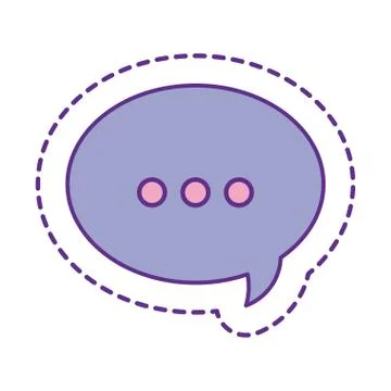 Cute bubble patch line and fill style icon vector design Illustrazione stock