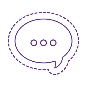 Cute bubble patch line style icon vector design 库存插图