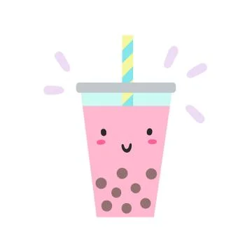 Cute bubble tea character. Stock Illustration