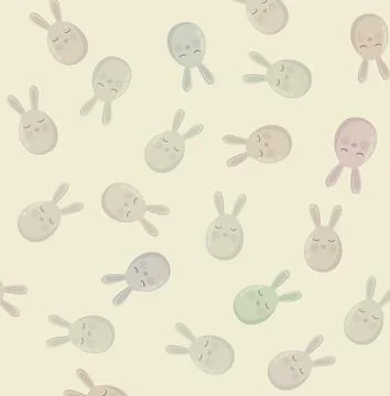 Cute bunnies backdrop 库存插图