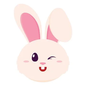 Cute bunny cartoon character Easter season Vector Stock Illustration
