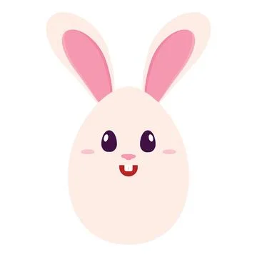 Cute bunny cartoon character Easter season Vector Stock Illustration