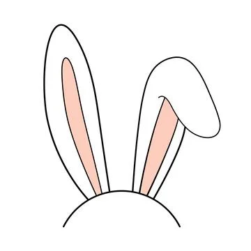 Cute Bunny Ears Vector Illustration Stock Illustration