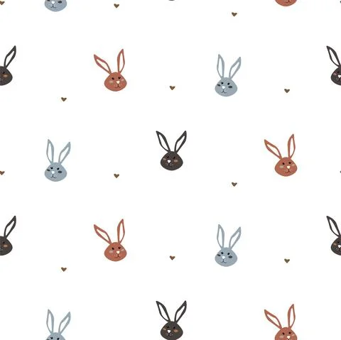 Cute Bunny Pattern, Rabbit background for kids clothes design print textile Stock Illustration