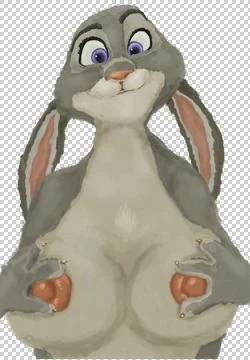 Cute bunny posing sexy Stock Illustration
