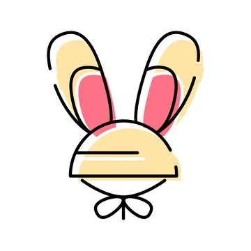 Cute bunny rabbit ears headband with bow Stock Illustration