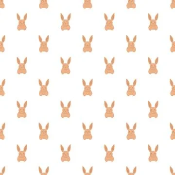 Cute bunny rabbit patterns for backgrounds and textiles Stock Illustration