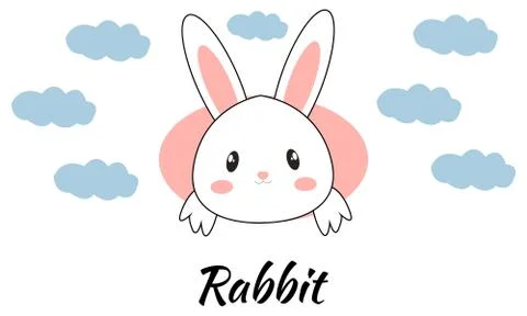 Cute Bunny Vector Stock Illustration