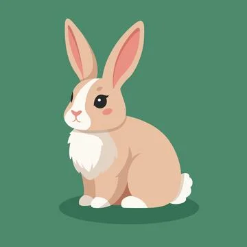 Cute bunny vector illustration Stock Illustration