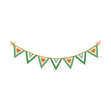 Cute bunting flag vector illustration Stock Illustration