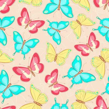 Cute butterflies Stock Illustration